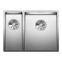 Blanco Claron 1.5 Bowl Undermount Satin Polish Stainless Steel Kitchen Sink & Waste - 585 x 440mm