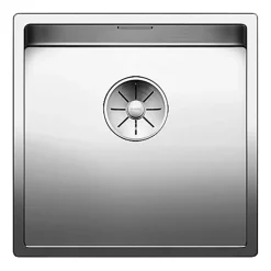 Blanco Claron 1 Bowl Undermount Satin Polish Stainless Steel Kitchen Sink & Waste - 440 x 440mm