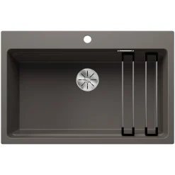 Blanco Etagon 8 Extra Large 1 Bowl Silgranit Composite Kitchen Sink & Waste with Tap Ledge - 780 x 510mm