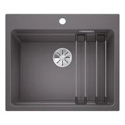 Blanco Etagon 6 Large 1 Bowl Silgranit Composite Kitchen Sink & Waste with Tap Ledge - 600 x 510mm