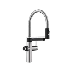 Blanco Evol-S 3-in-1 PVD Steel Smart Measure Filtered Cold Water Mono Kitchen Mixer Tap with Dual Spray