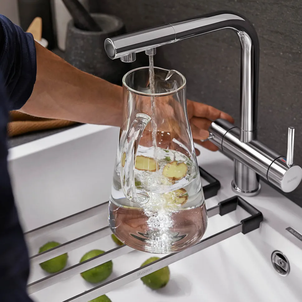 Blanco Fontas-S II 3-in-1 Warm, Cold and Filtered Cold Water Mono Pull Out Kitchen Mixer Tap