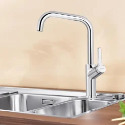 Blanco Jurena Single Lever Chrome Mono Kitchen Mixer Tap