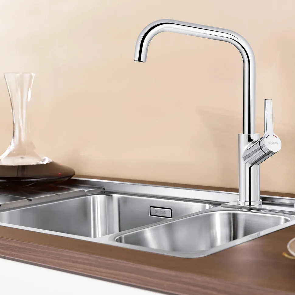 Blanco Jurena Single Lever Chrome Mono Kitchen Mixer Tap