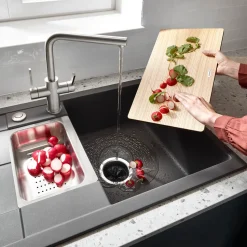 Blanco Lanora Eco Cold Start WRAS Approved Brushed Stainless Steel Mono Kitchen Mixer Tap