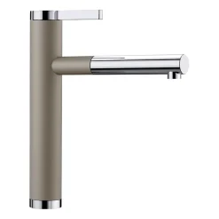 Blanco Linee-S Single Lever Pull Out Kitchen Mixer Tap with Silgranit Matching Finish