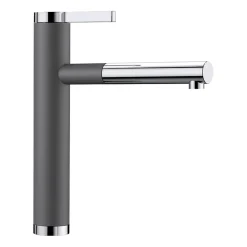 Blanco Linee-S Single Lever Pull Out Kitchen Mixer Tap with Silgranit Matching Finish