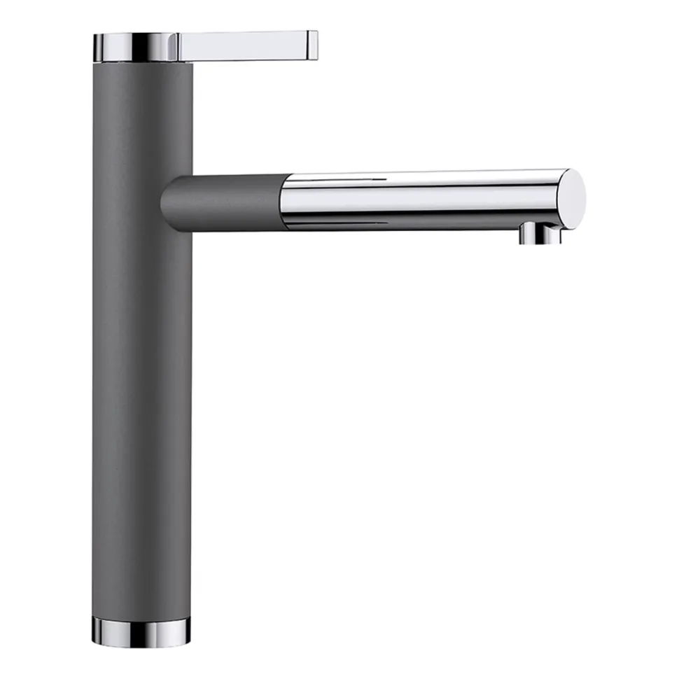 Blanco Linee-S Single Lever Pull Out Kitchen Mixer Tap with Silgranit Matching Finish