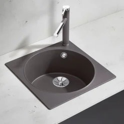 Blanco Linee-S Single Lever Pull Out Kitchen Mixer Tap with Silgranit Matching Finish