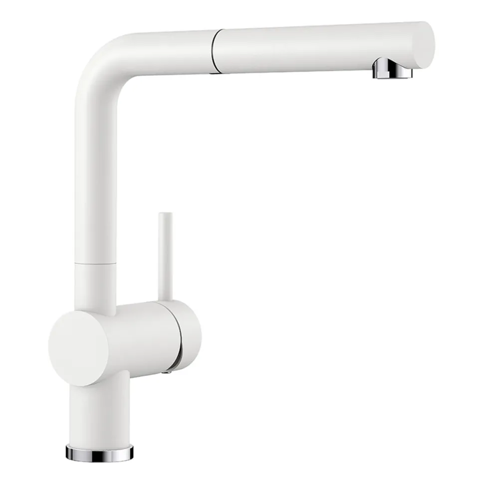 Blanco Linus-S Vario Single Lever Mono Pull Out Kitchen Mixer Tap with Silgranit Matching Finish