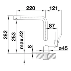 Blanco Linus WRAS Approved Single Lever Mono Kitchen Mixer Tap