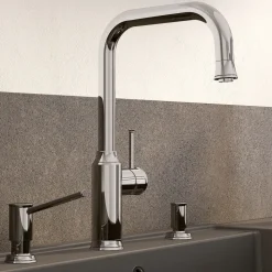 Blanco Livia-S Single Lever Mono Pull Out Mono Kitchen Mixer Tap - Chrome