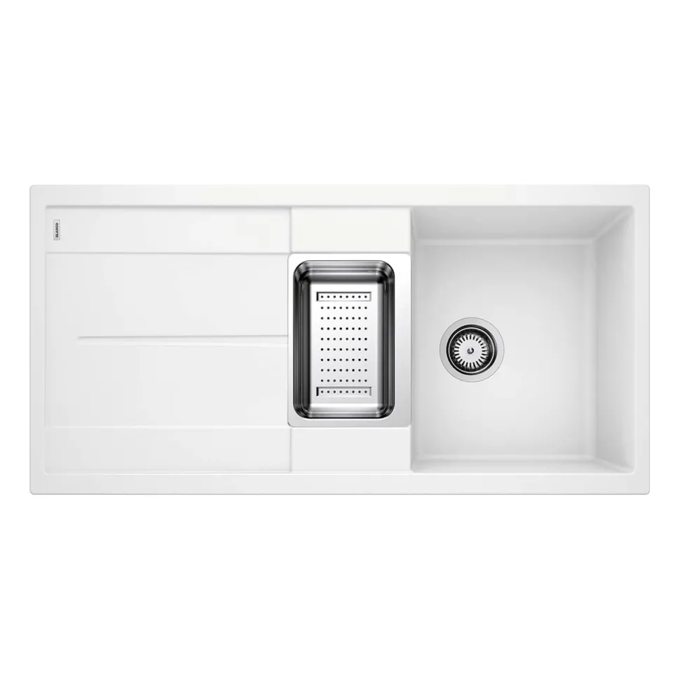Blanco Metra 6 S 1.5 Bowl Inset Silgranit Composite Kitchen Sink & Waste with Reversible Drainer - 1000 x 500mm