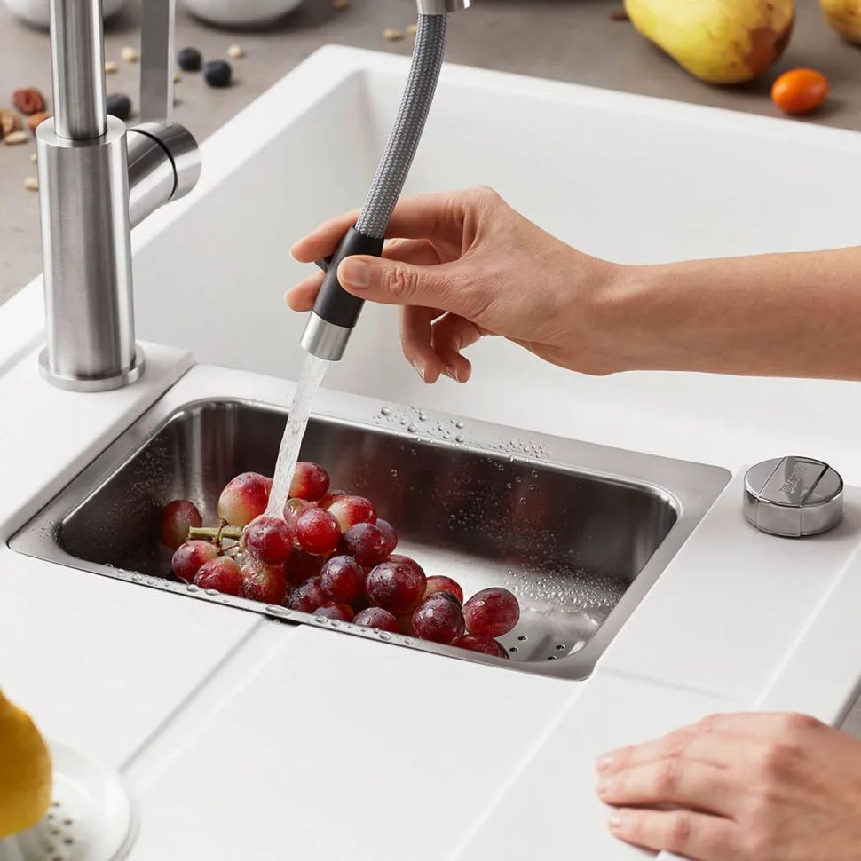 Blanco Metra 6 S 1.5 Bowl Inset Silgranit Composite Kitchen Sink & Waste with Reversible Drainer - 1000 x 500mm