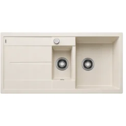 Blanco Metra 6 S 1.5 Bowl Inset Silgranit Composite Kitchen Sink & Waste with Reversible Drainer - 1000 x 500mm