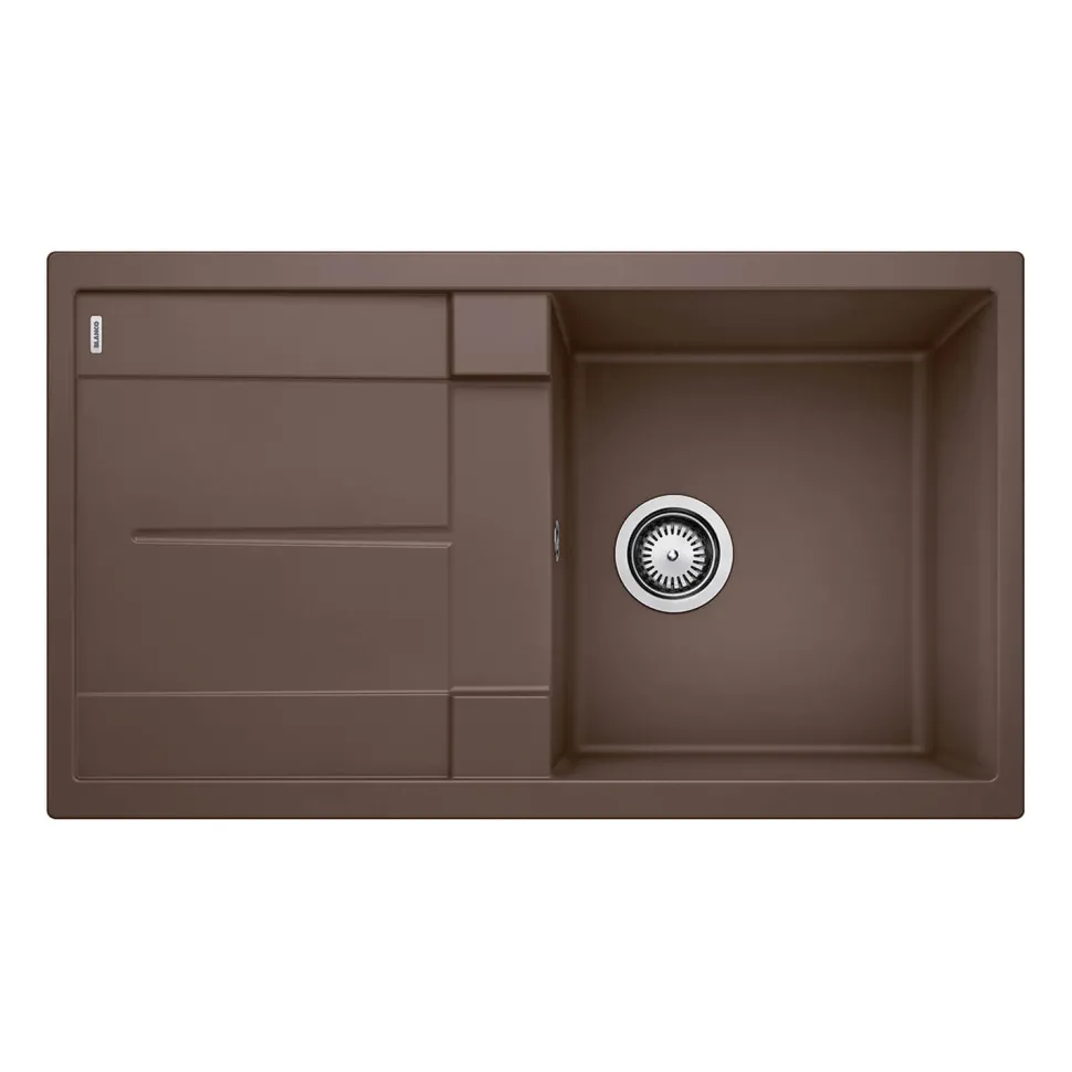 Blanco Metra 5 S Compact 1 Bowl Inset Silgranit Composite Kitchen Sink & Waste with Reversible Drainer - 860 x 500mm