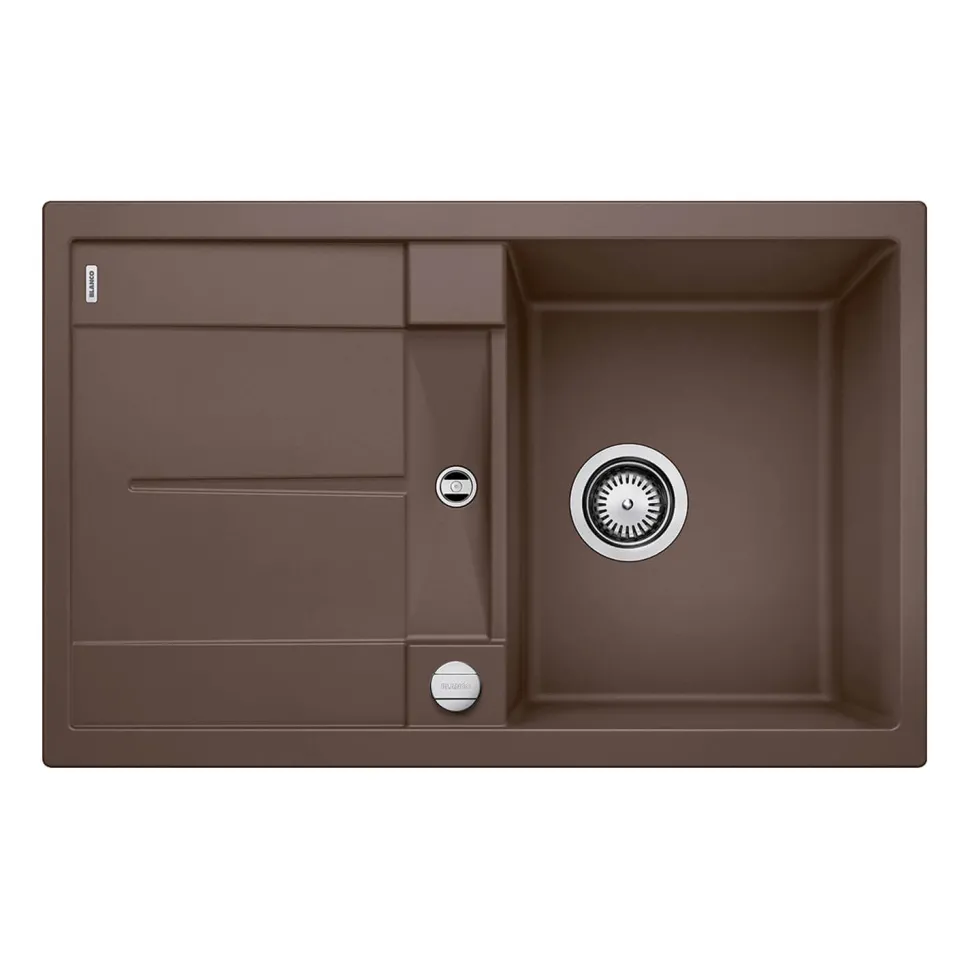 Blanco Metra 45 S Ultra Compact 1 Bowl Inset Silgranit Composite Kitchen Sink & Waste with Reversible Drainer - 780 x 500mm