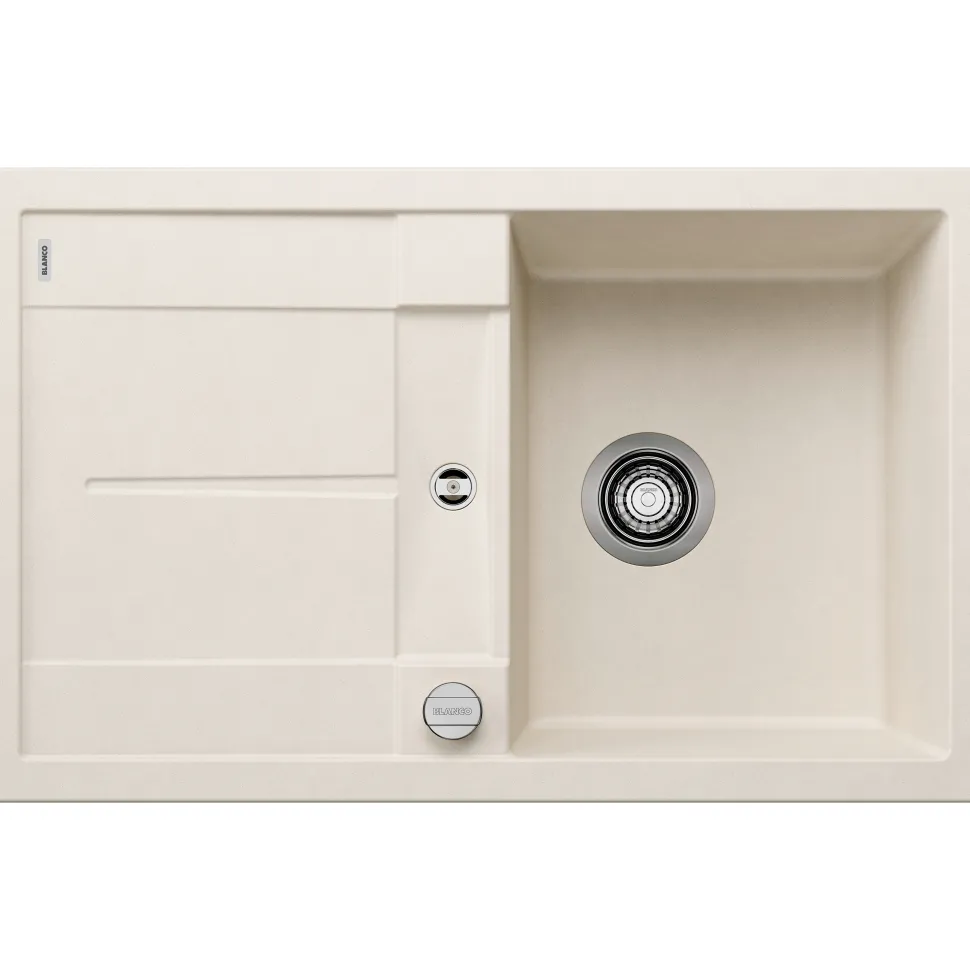 Blanco Metra 45 S Ultra Compact 1 Bowl Inset Silgranit Composite Kitchen Sink & Waste with Reversible Drainer - 780 x 500mm
