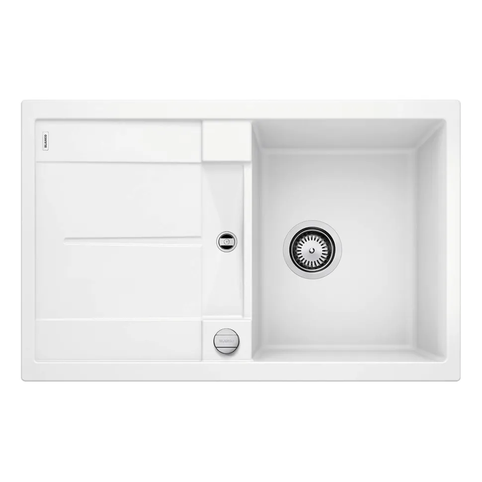 Blanco Metra 45 S Ultra Compact 1 Bowl Inset Silgranit Composite Kitchen Sink & Waste with Reversible Drainer - 780 x 500mm
