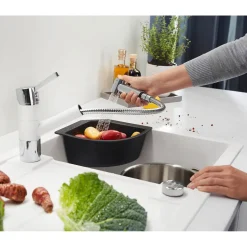 Blanco Metra 45 S Ultra Compact 1 Bowl Inset Silgranit Composite Kitchen Sink & Waste with Reversible Drainer - 780 x 500mm