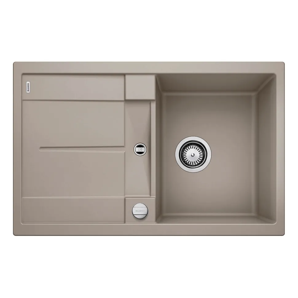 Blanco Metra 45 S Ultra Compact 1 Bowl Inset Silgranit Composite Kitchen Sink & Waste with Reversible Drainer - 780 x 500mm