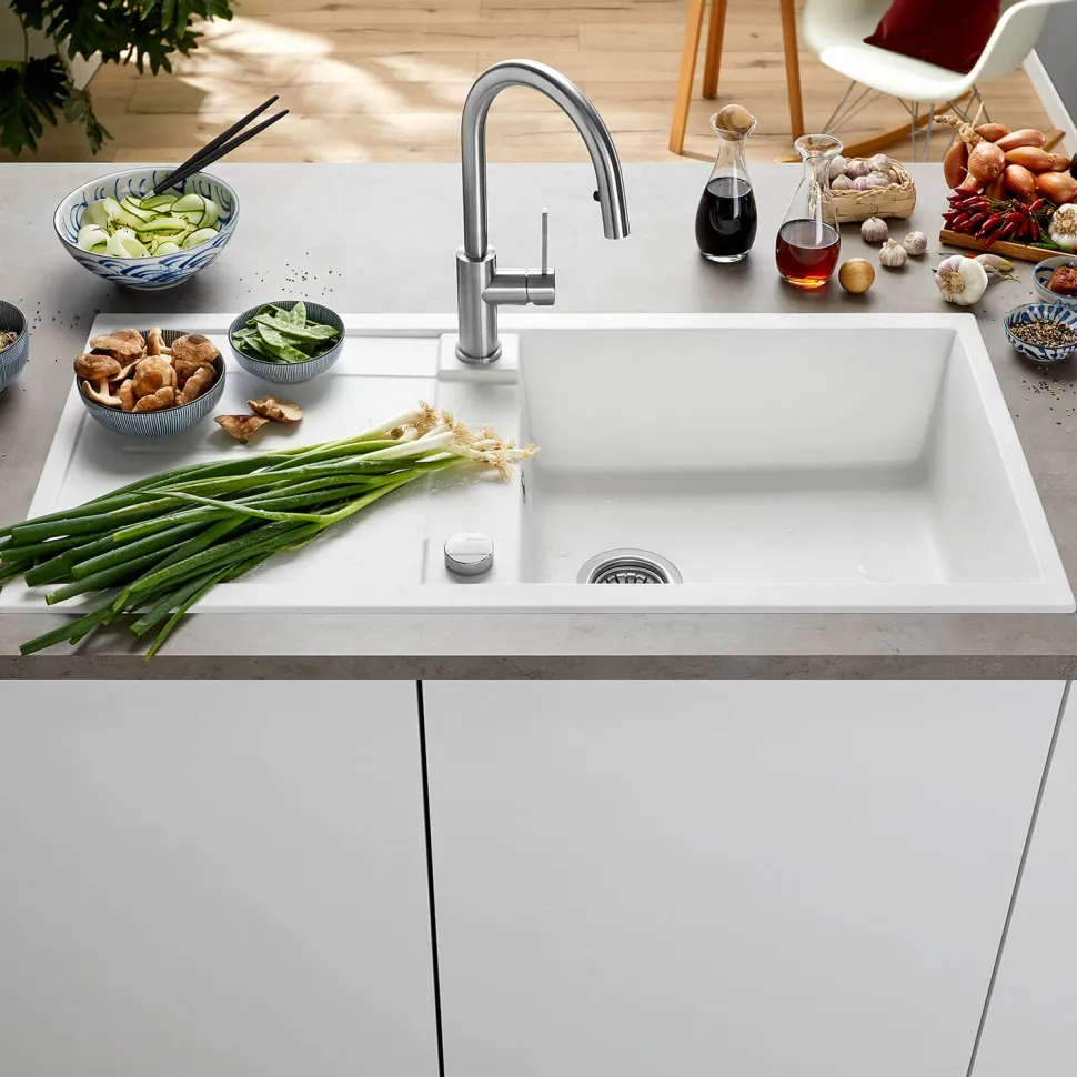 Blanco Metra XL 6 S 1 Bowl Inset Silgranit Composite Kitchen Sink & Waste with Reversible Drainer - 1000 x 500mm