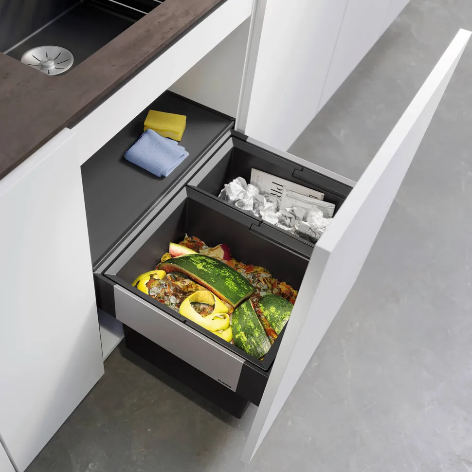 Blanco Select II 60/2 49 litre 2 Container Waste Organiser for 600mm Kitchen Cabinets
