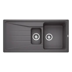 Blanco Sona 6 S 1.5 Bowl Inset Silgranit Composite Kitchen Sink & Waste with Reversible Drainer - 1000 x 500mm