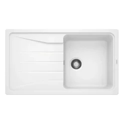 Blanco Sona 5 S Compact 1 Bowl Inset Silgranit Composite Kitchen Sink & Waste with Reversible Drainer - 860 x 500mm