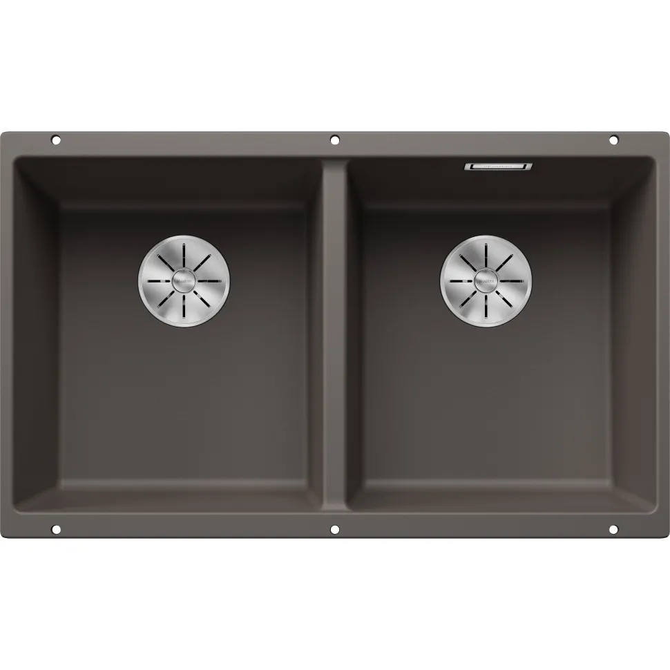 Blanco Subline 2 Bowl Undermount Silgranit Composite Kitchen Sink & Waste - 755 x 460mm