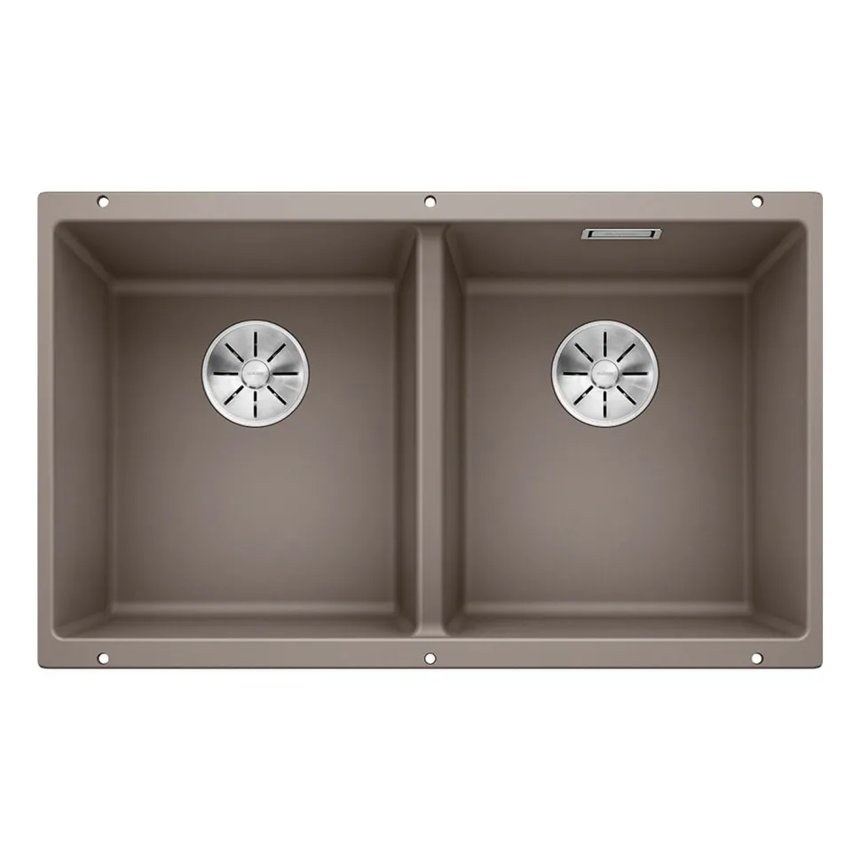 Blanco Subline 2 Bowl Undermount Silgranit Composite Kitchen Sink & Waste - 755 x 460mm