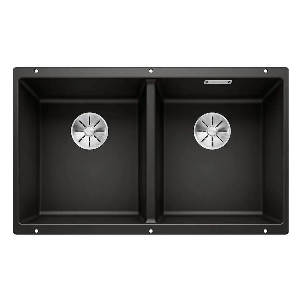 Blanco Subline 2 Bowl Undermount Silgranit Composite Kitchen Sink & Waste - 755 x 460mm