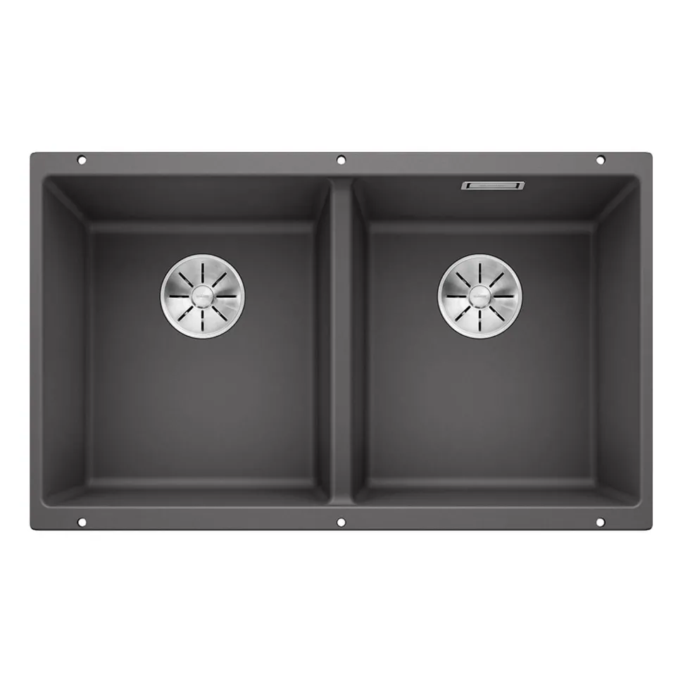 Blanco Subline 2 Bowl Undermount Silgranit Composite Kitchen Sink & Waste - 755 x 460mm