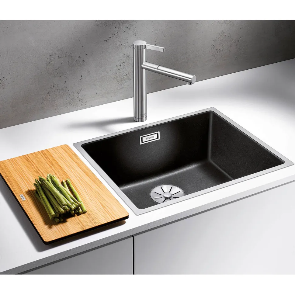 Blanco Subline 500-IF Silgranit Composite Kitchen Sink & Waste with Steel Frame - 543 x 443mm