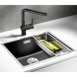 Blanco Subline 500-IF Silgranit Composite Kitchen Sink & Waste with Steel Frame - 543 x 443mm