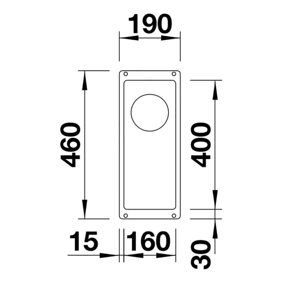 Blanco Subline 160-U 0.5 Bowl Undermount Silgranit Composite Kitchen Sink & Waste - 190 x 460mm