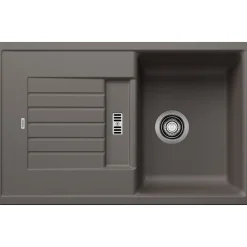 Blanco Zia 45 S Compact 1.5 Bowl Inset Silgranit Composite Kitchen Sink & Waste with Reversible Drainer - 780 x 500mm