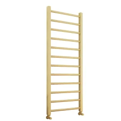 Brenton Etna Brushed Brass Heated Ladder Towel Rail