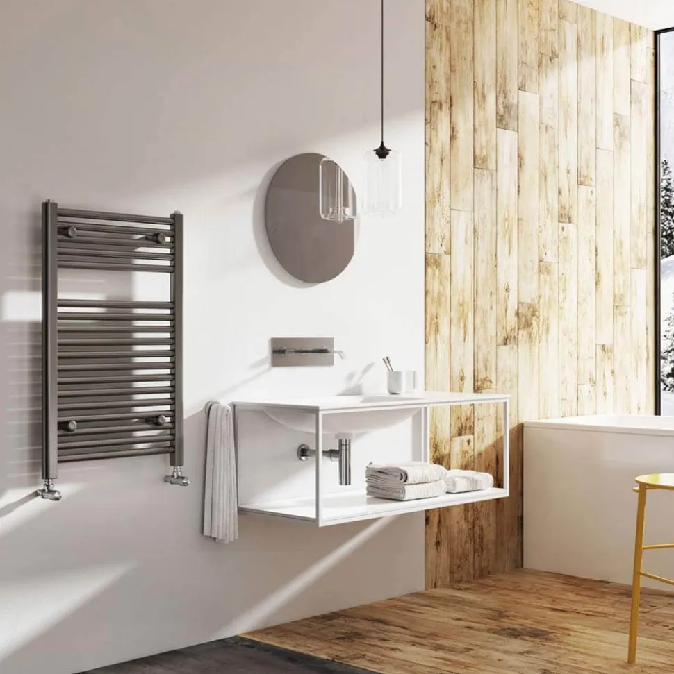 Brenton Nerola Anthracite Heated Towel Rail - 770 x 500mm