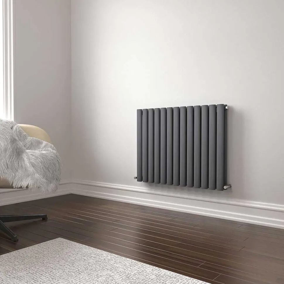 Brenton Oval Double Panel Horizontal Radiator - 600 x 780mm