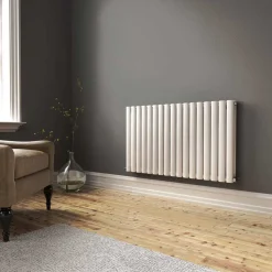 Brenton Oval Double Panel Horizontal Radiator - 600 x 1020mm