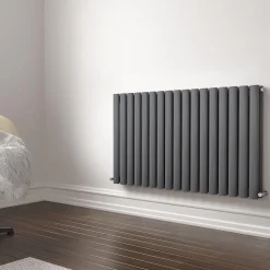 Brenton Oval Double Panel Horizontal Radiator - 600 x 1020mm
