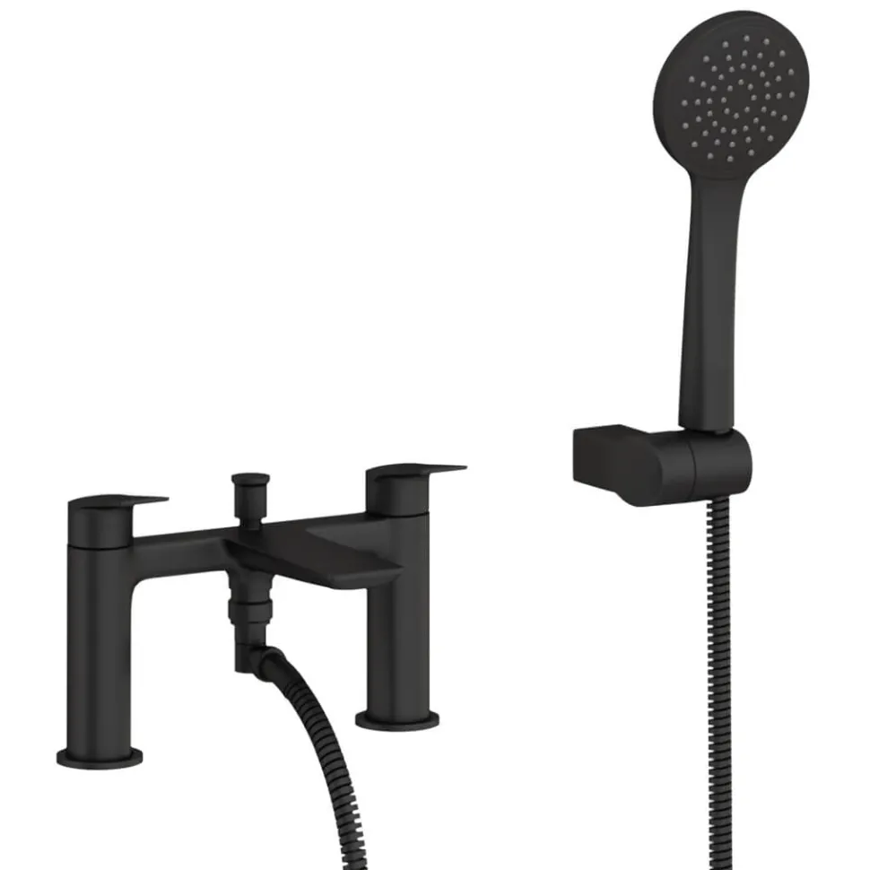 Britton Bathrooms Greenwich Bath Shower Mixer Tap - Matt Black