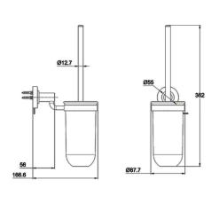 Britton Bathrooms Hoxton Toilet Brush Holder