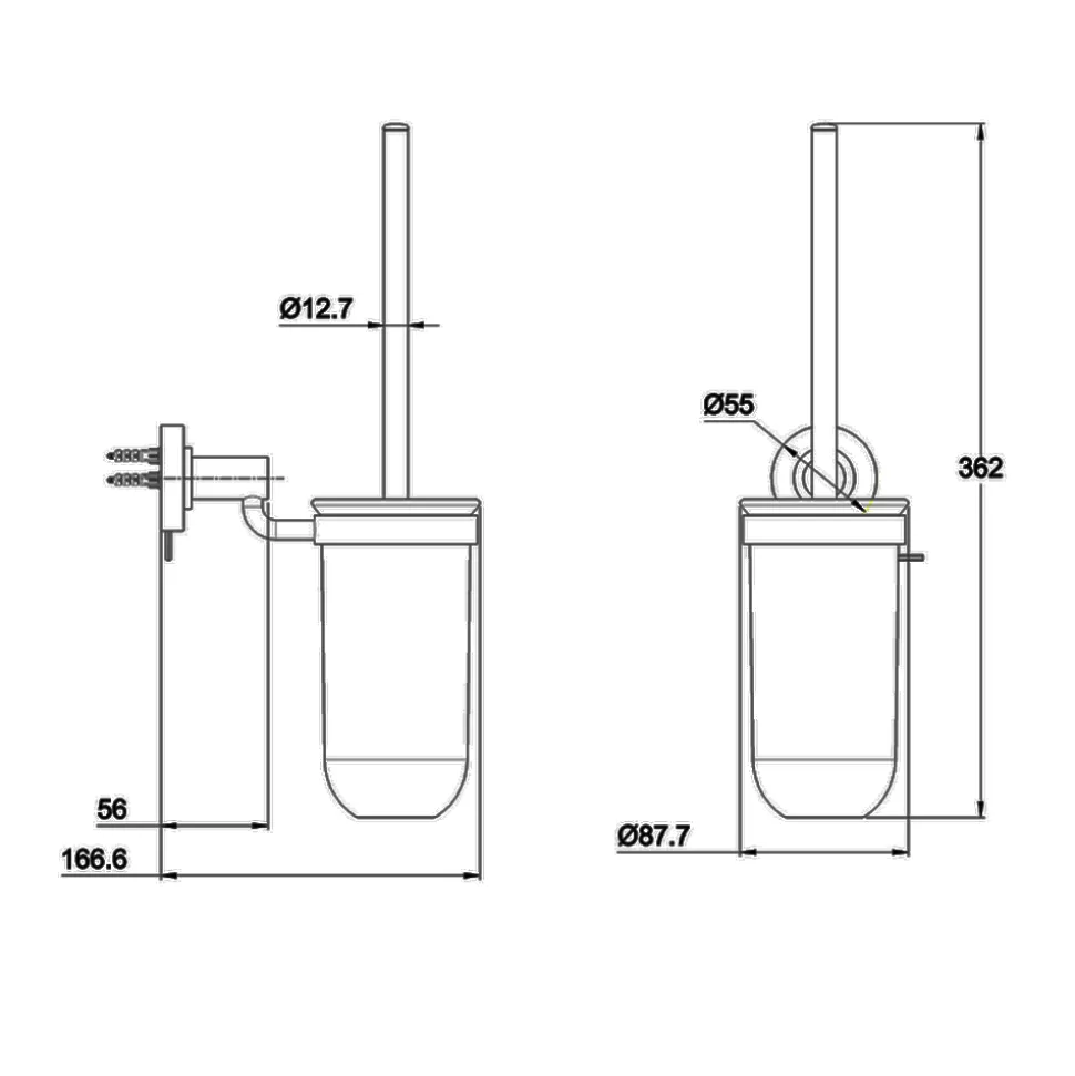 Britton Bathrooms Hoxton Toilet Brush Holder