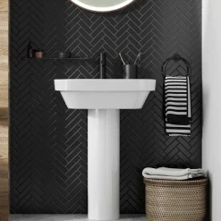 Britton Bathrooms Hoxton Towel Ring - Matt Black