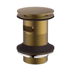 Britton Bathrooms Slotted Basin Waste - Brushed Brass