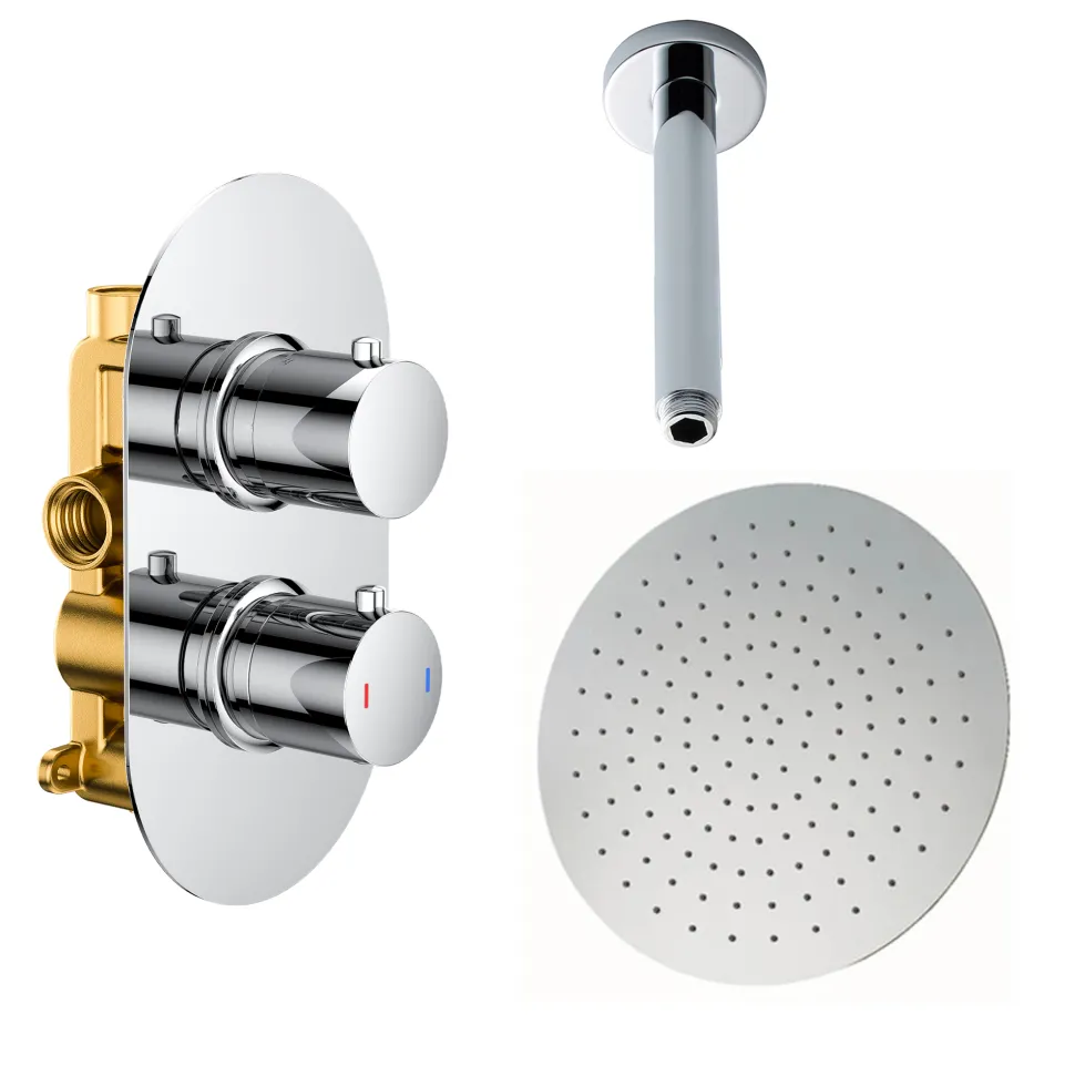 Brooke Concealed Shower Valve & Fixed Shower Head Package