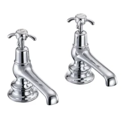 Burlington Anglesey Deck Mounted Bath Pillar Taps