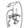 Burlington Anglesey Regent Tall Deck Mounted Bath Shower Mixer with Straight Valves